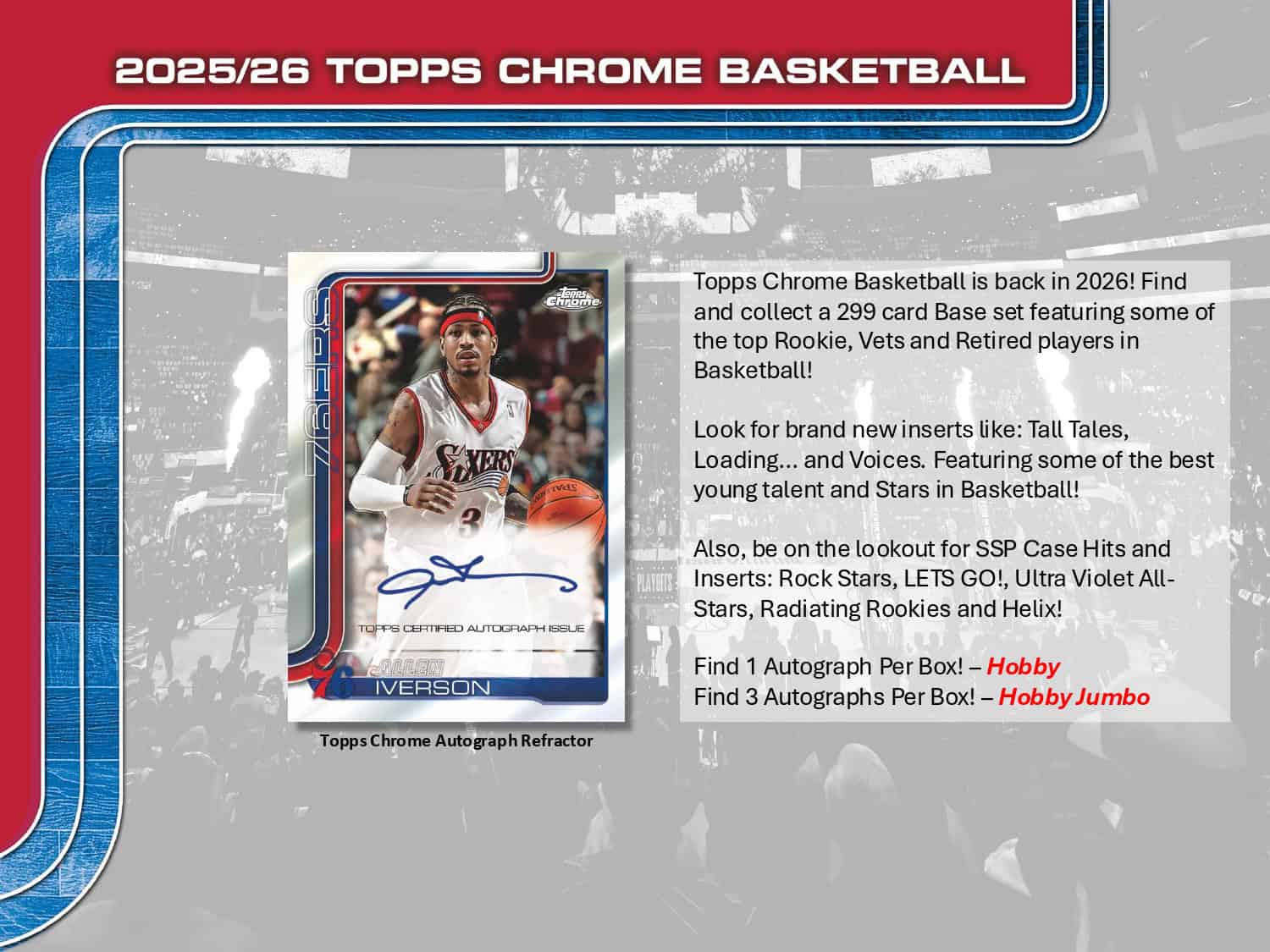 2025/26 Topps Chrome Basketball Jumbo Box – Nimitz Cards
