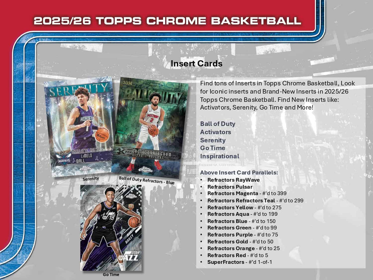 2025/26 Topps Chrome Basketball Insert Cards