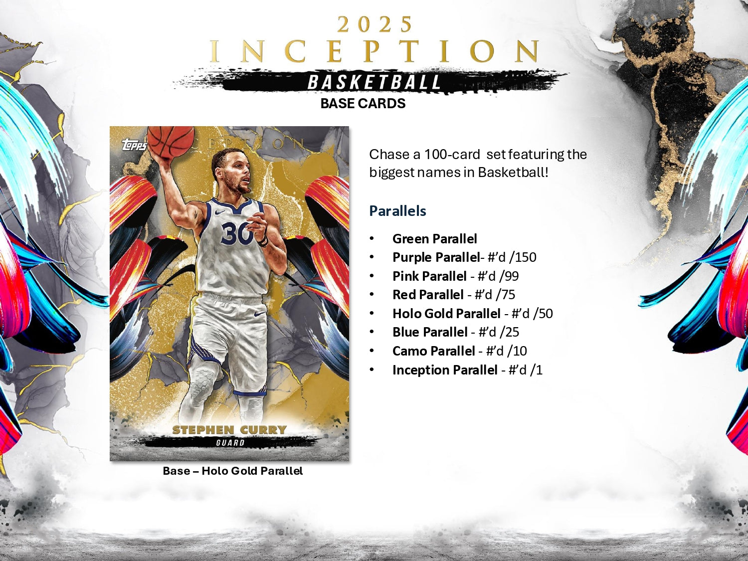 2024-25 Topps Inception Basketball Hobby Box Stephen Curry Gold Parallel