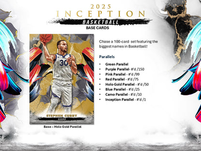 2024-25 Topps Inception Basketball Hobby Box Stephen Curry Gold Parallel