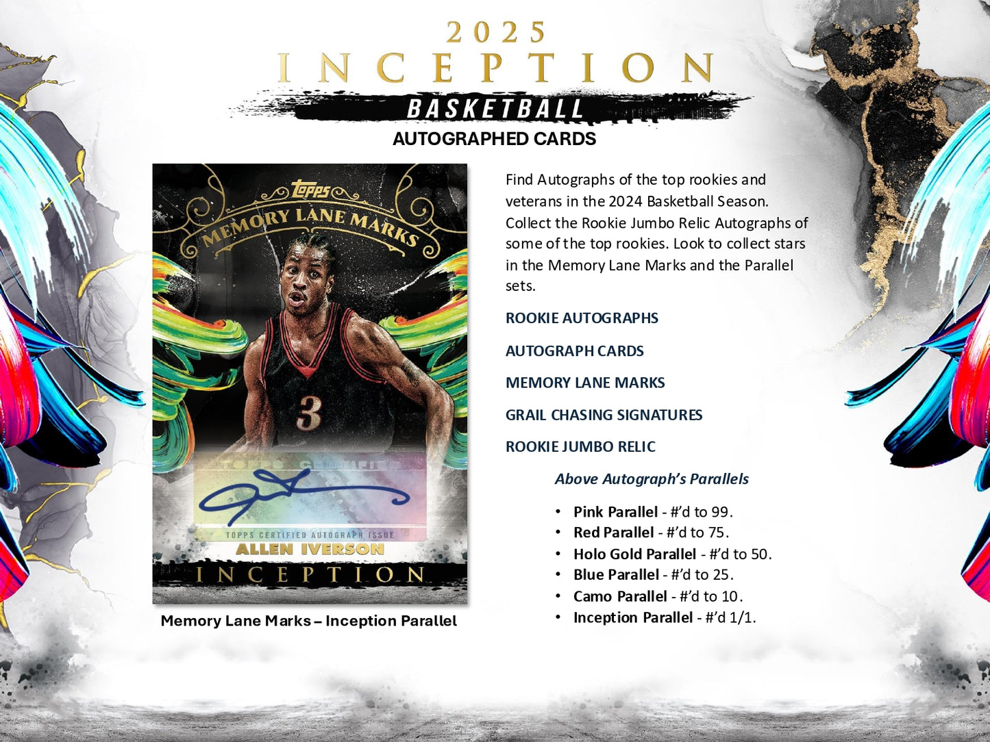 2024-25 Topps Inception Basketball Hobby Box Autohgraph Card