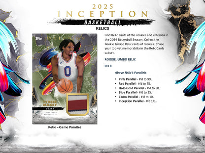 2024-25 Topps Inception Basketball Hobby Box Camo Parallel