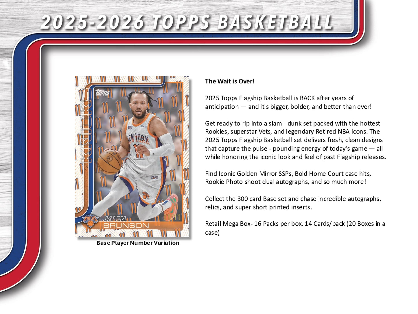 2025/26 Topps Chrome Basketball Mega Box Base Card