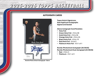 2025/26 Topps Chrome Basketball Mega Box Dyla Harper Autograph