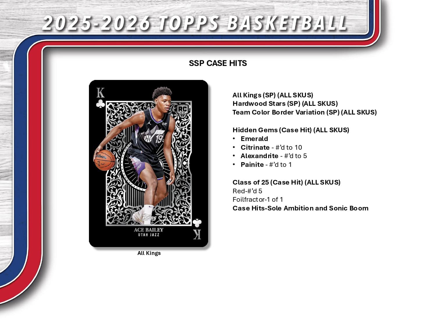 2025/26 Topps Basketball Value Box 6 Insert Cards, 5 Base