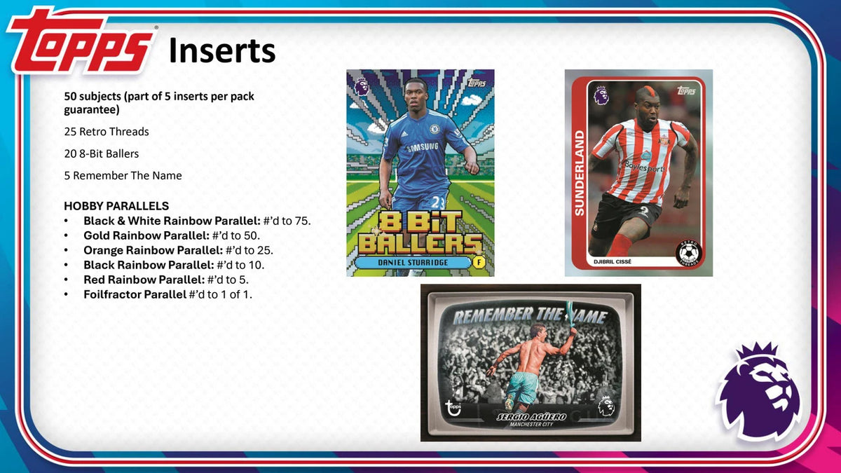 2026/27 Topps Premier League Soccer Parallels Cards