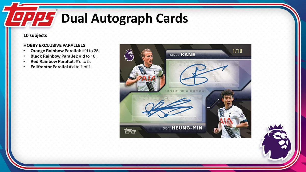 2026/27 Topps Premier League Soccer Dual Autograph Cards