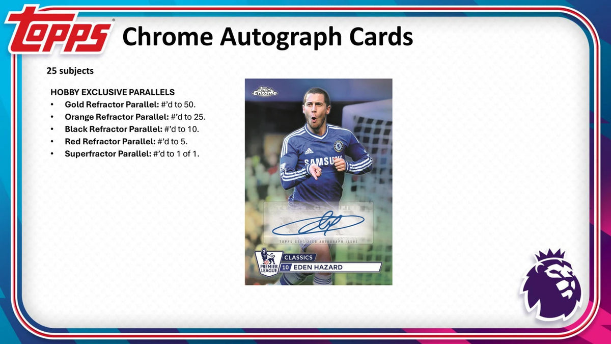 2026/27 Topps Premier League Soccer Chrome Autograph Cards