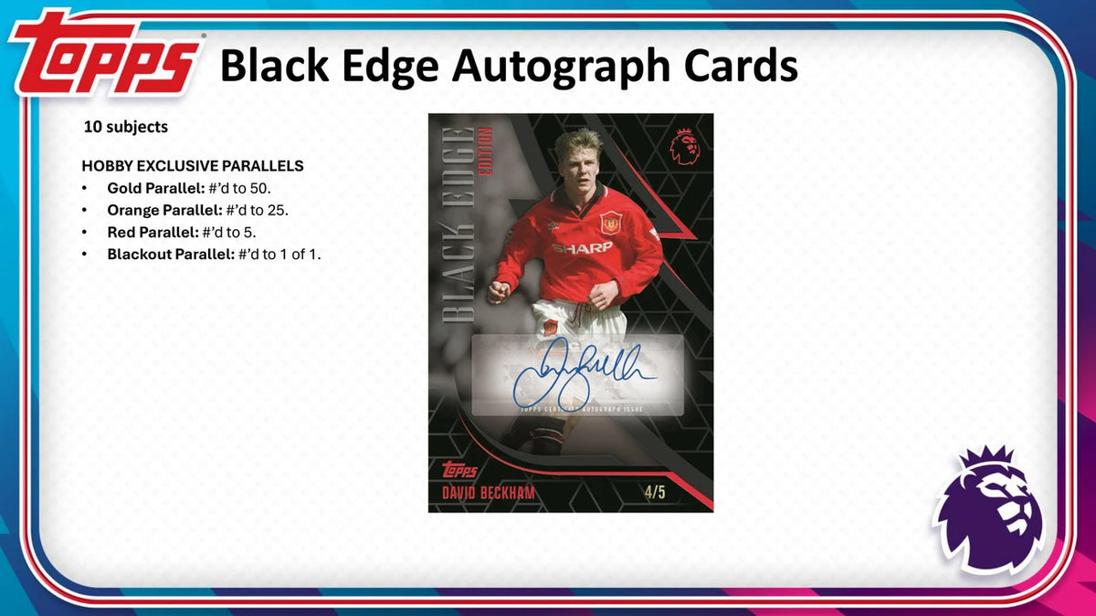 2026/27 Topps Premier League Soccer Black Edge Autograph Cards