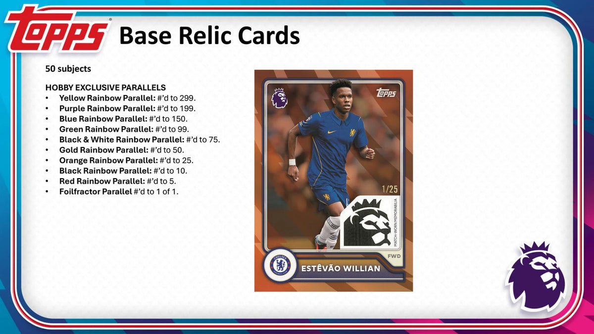 2026/27 Topps Premier League Soccer Base Relic Cards