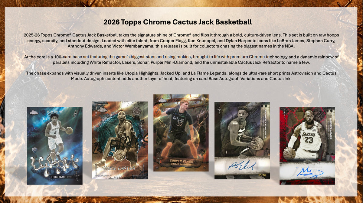 2025/26 Topps Chrome Basketball x Cactus Jack Hobby Box Look for 