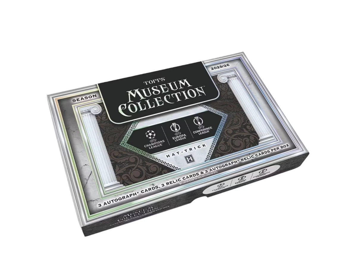 2025/26 Topps UEFA Club Competitions Museum Collection Soccer Hat Trick Box 