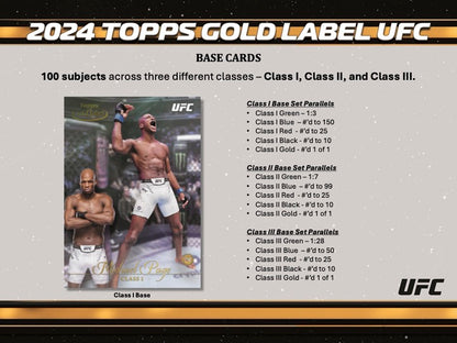 2024 Topps Gold Label UFC Hobby Box (7 pack per box, 5 kartu per pack) - 2 autograph per box