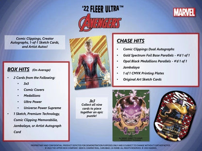 2022 Upper Deck Marvel Fleer Ultra Avengers Hobby Box