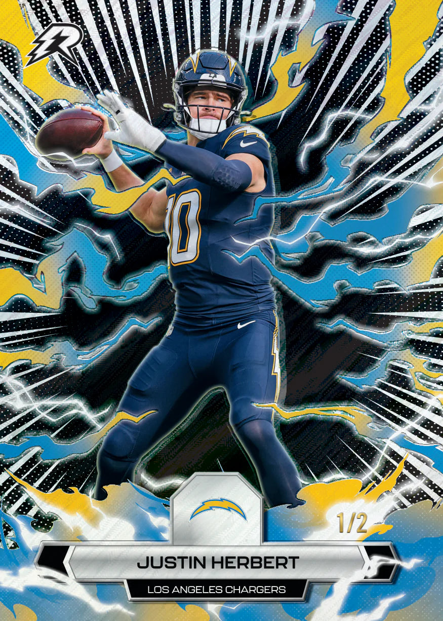 2025 Topps Resurgence Football Justi Herbert Los Anglese Chargesrs Limit 2 Card