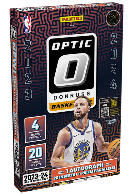 2023/24 Panini Donruss Optic Basketball Hobby Box (20 pack per box, 4 kartu per pack) - 1 autograph, 20 insert/parallel