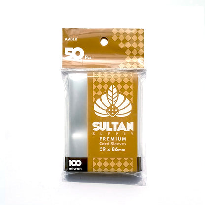Sultan 100 micron 62mm x 89mm Small BG Sleeve Amber (50pcs/pack)