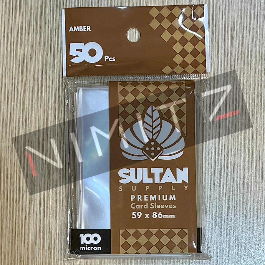 Sultan 100 micron 62mm x 89mm Small BG Sleeve Amber (50pcs/pack)