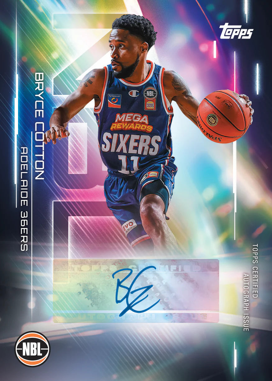 2025/26 Topps NBL Basketball Hobby Box Bryce Cotton Adelaide 36ers RC Autograph Card
