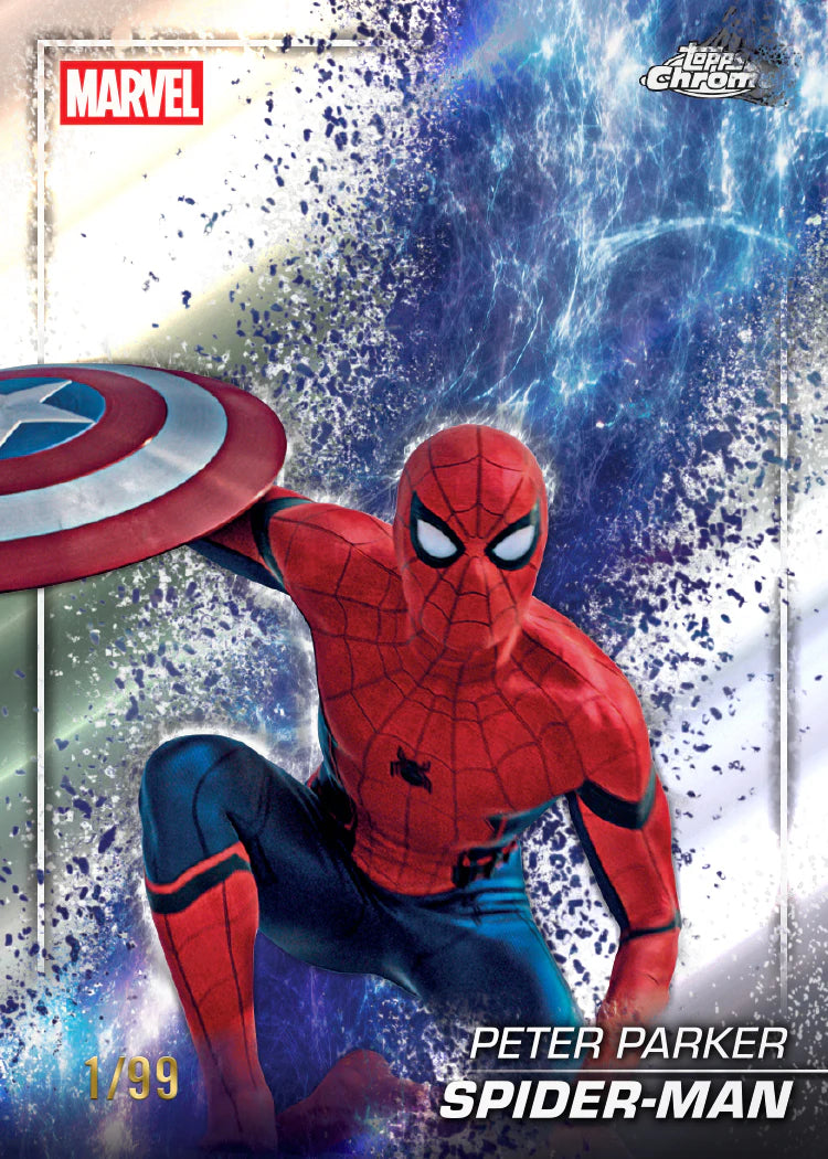 2025 Topps Marvel Studios Chrome Hobby Box Spider-Man Numbered Card