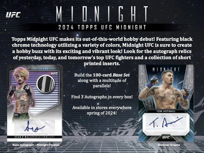 2024 Topps Midnight UFC Hobby Box (7 kartu per box) - 3 autograph per box