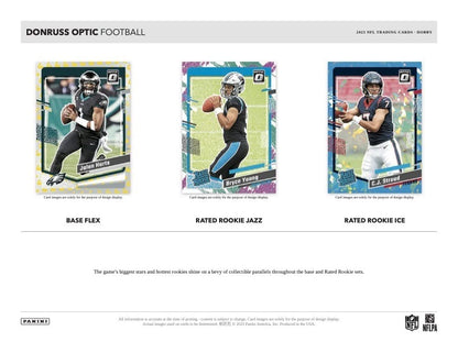 2023 Panini Donruss Optic Football Hobby Box (20 pack per box, 4 kartu per pack) - 1 autograph per box