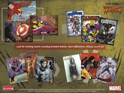 2024 Upper Deck Marvel Fleer Ultra Wolverine Hobby Box (12 Pack per Box, 6 Kartu per Pack)