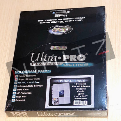 Ultra Pro 9-Pocket Platinum Page dengan 11 Lubang di sisi (100 lembar)