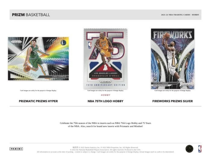 2021/22 Panini Prizm Basketball Hobby Pack (12 kartu per pack)