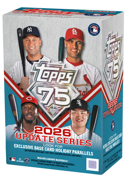 2026 Topps Update Series Baseball Value Box (12 Cards per Pack, 6 Packs per Box) Look For Exclusive Base Card Holiday Parallel