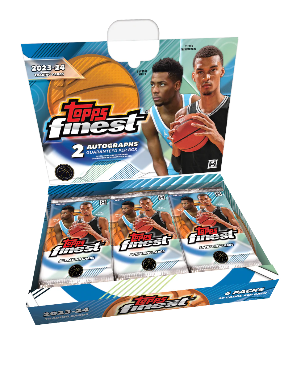 2023/24 Topps Finest Basketball Hobby Box (6 pack per box, 10 kartu per pack) - 2 autograph per box