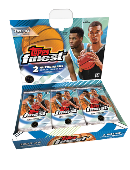 2023/24 Topps Finest Basketball Hobby Box (6 pack per box, 10 kartu per pack) - 2 autograph per box