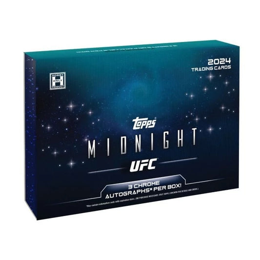 2024 Topps Midnight UFC Hobby Box (7 kartu per box) - 3 autograph per box