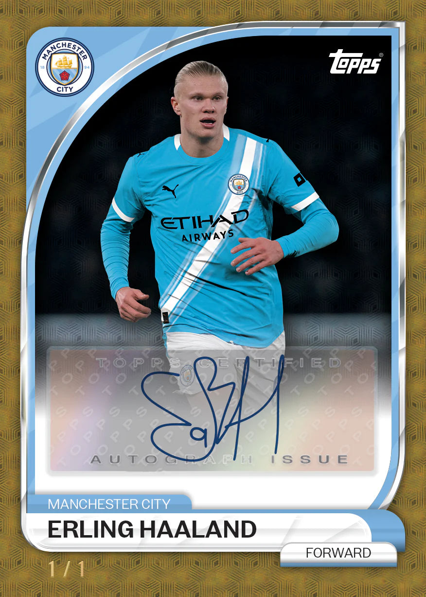 2025/26 Topps Manchester City Collector Tin Erling Haaland Autograph Issue