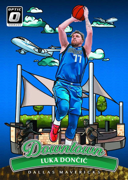2024-25 Donruss Optic Basketball Hobby Box Dountown Luka Doncic Dallas Mavericks Card
