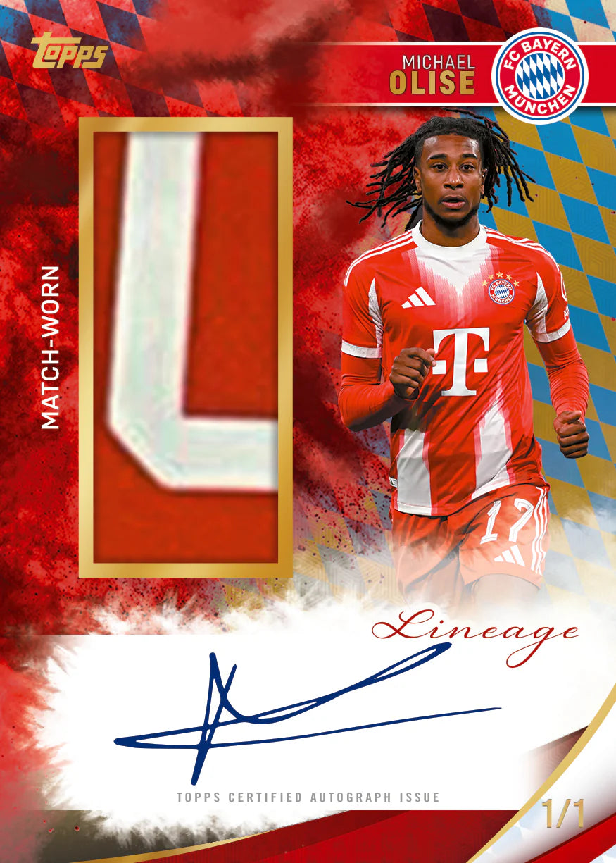 2025/26 Topps Lineage FC Bayern München Autograph Match Worn Relic