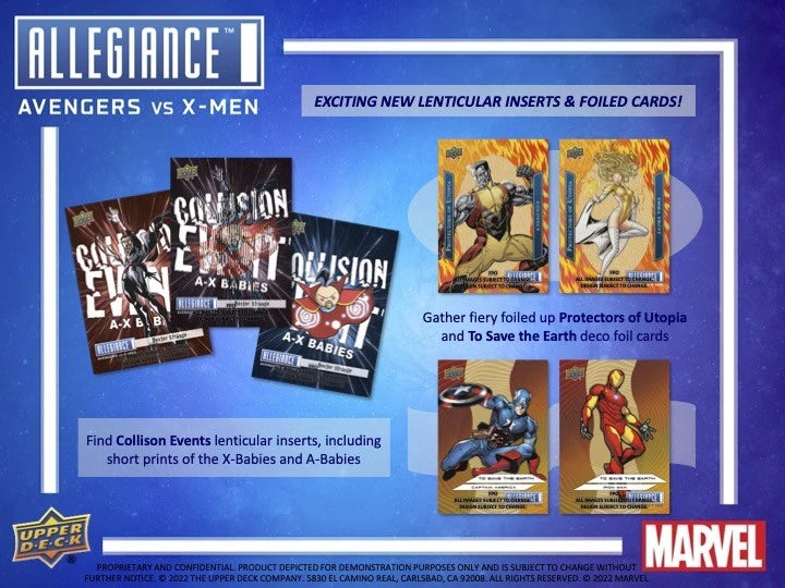 2023 Upper Deck Marvel Allegiance: Avengers VS X-Men Hobby Box