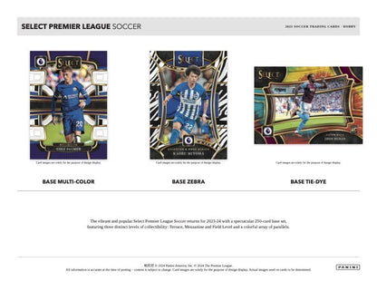 2023/24 Panini Select English Premier League EPL Hobby Box (5 kartu per pack, 12 pack per box) - 3 autograph / memorabilia cards per box