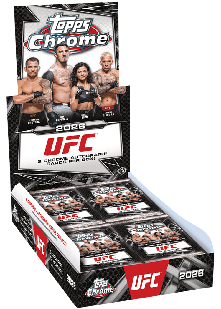 2026 Topps Chrome UFC Hobby Box (12 Packs Per Box, 8 Cards Per