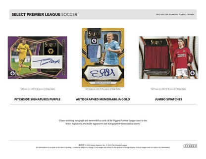 2023/24 Panini Select English Premier League EPL Hobby Box (5 kartu per pack, 12 pack per box) - 3 autograph / memorabilia cards per box