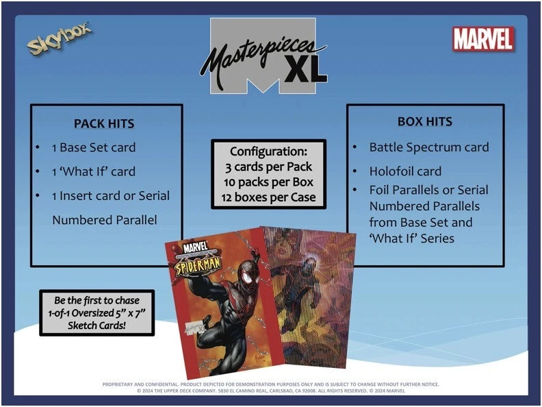 2024 Upper Deck Marvel Masterpieces XL Hobby Box featuring Joe Jusko (10 pack per box, 3 kartu per pack) - Kartu berukuran JUMBO 5"x7"