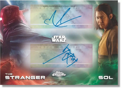 2025 Topps Chrome Star Wars - Hobby Box The Stranger Sol Double Autograph Card
