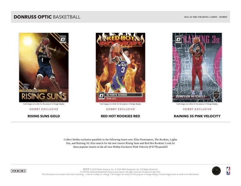 2023/24 Panini Donruss Optic Basketball Hobby Box (20 pack per box, 4 kartu per pack) - 1 autograph, 20 insert/parallel