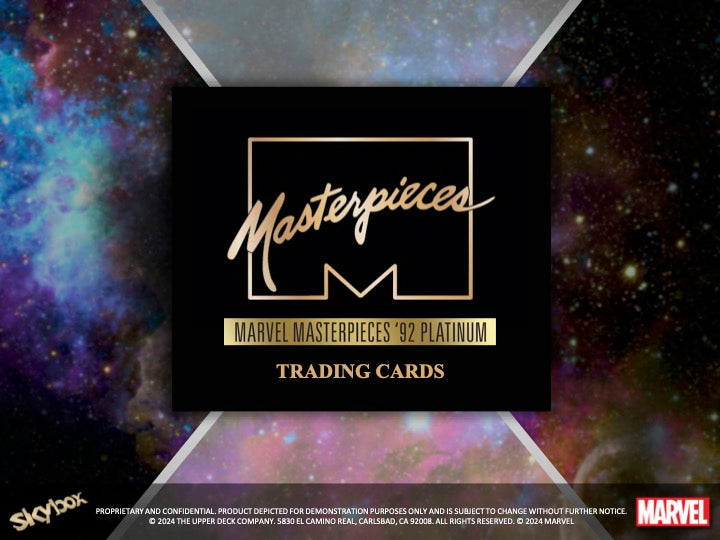 2024 Upper Deck Marvel Masterpieces '92 Platinum Hobby Box (12 pack per box, 4 kartu per pack)