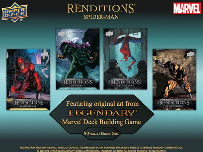 2024 Upper Deck Marvel Renditions Spider-Man Hobby Box (12 pack per box, 7 kartu per pack)