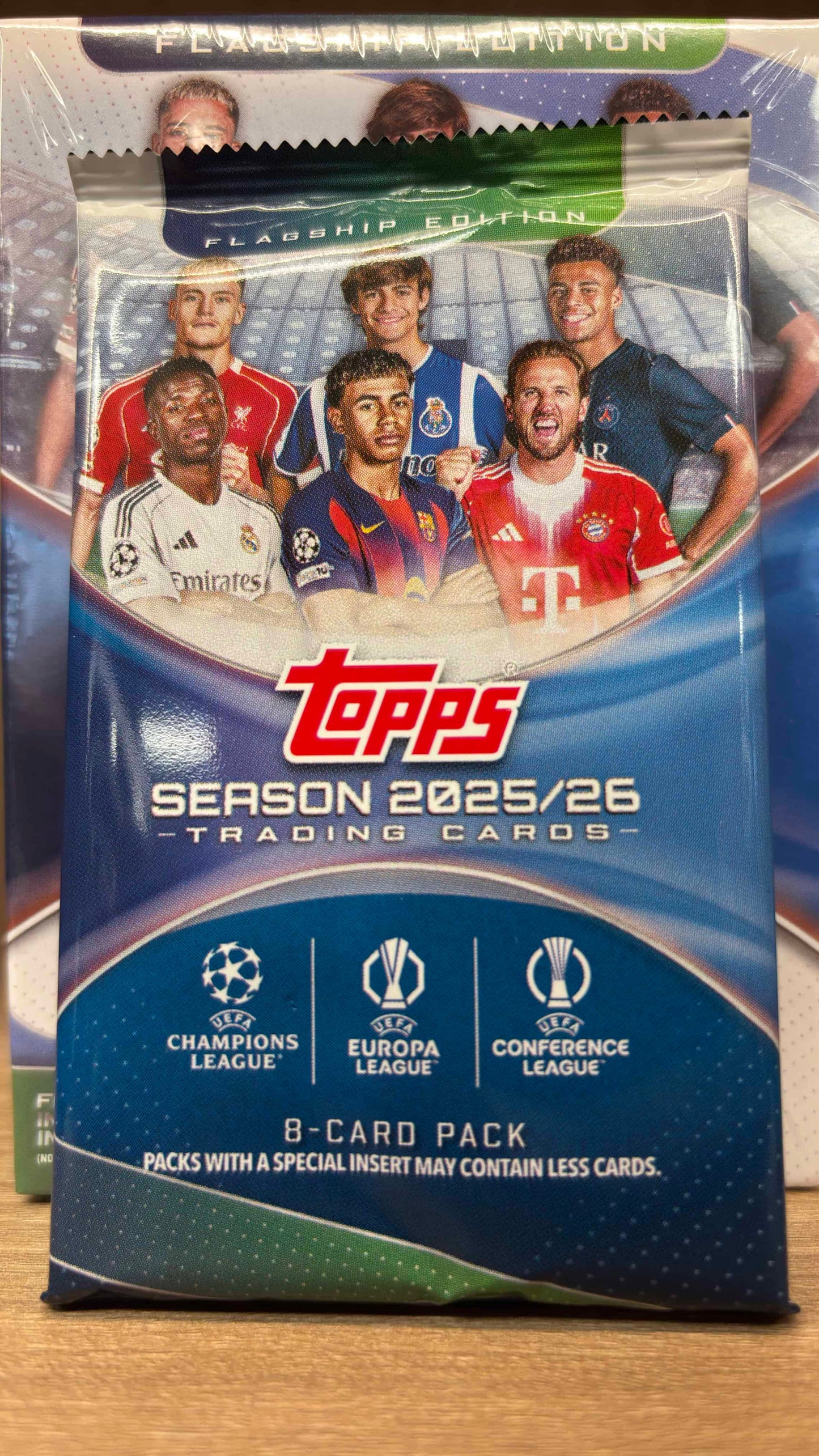 2025/26 Topps UEFA Club Competitions Flagship Edition Value Pack ( 8 Cards Per Pack)