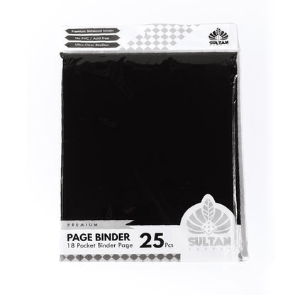 Sultan Premium 18-Pocket Page Black (isi 25 lembar)