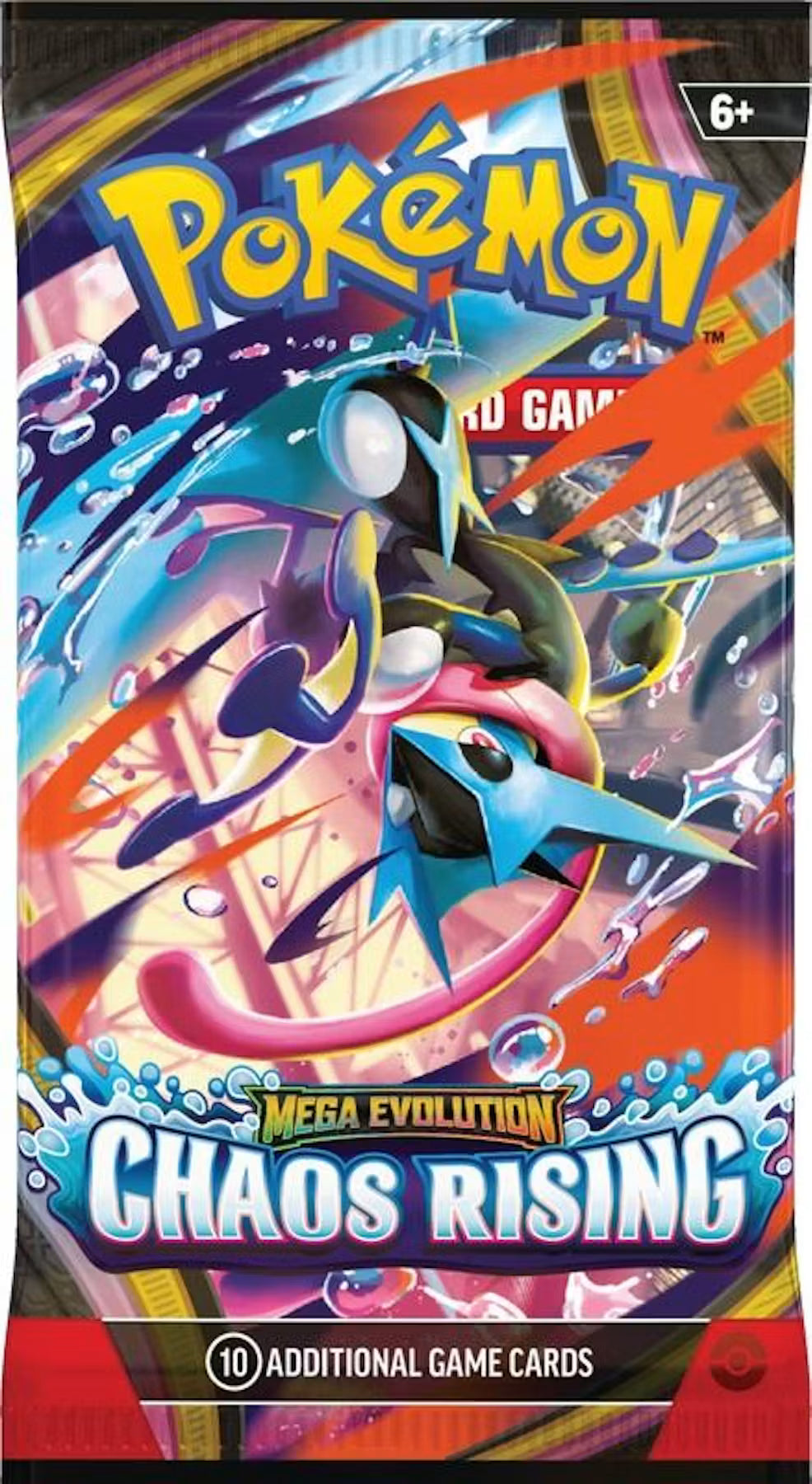 Pokemon Mega Evolution Chaos Rising Booster Pack Mega Greninja Ex Art Cover
