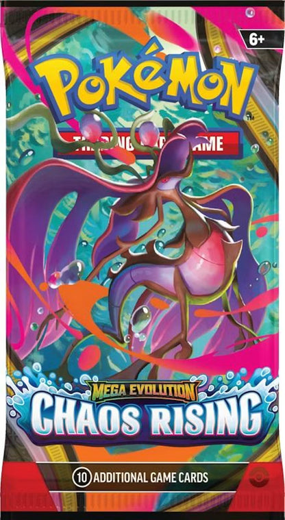 Pokemon Mega Evolution Chaos Rising Booster Pack Mega Dragalge Ex Art Cover