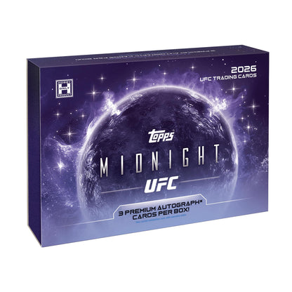 2026 Topps Midnight UFC Hobby Box (7 Cards Per Pack, 1 Pack Per Box) 3 Autographs Per Box